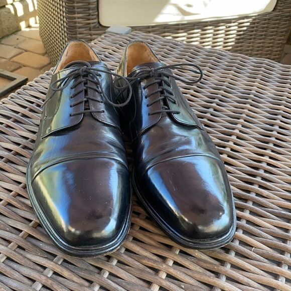Mezlan Black Cap Toe Shoes Size 13W